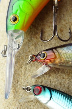 Üç balıkçılık lures portre