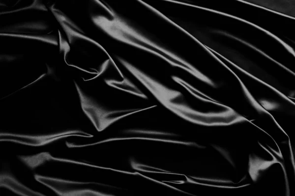 Abstract background in black. Draped fabric. — Stock Photo, Image