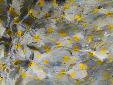 Sarı benekli, soyut gri arkaplan. Uyuşukluğun dokusu