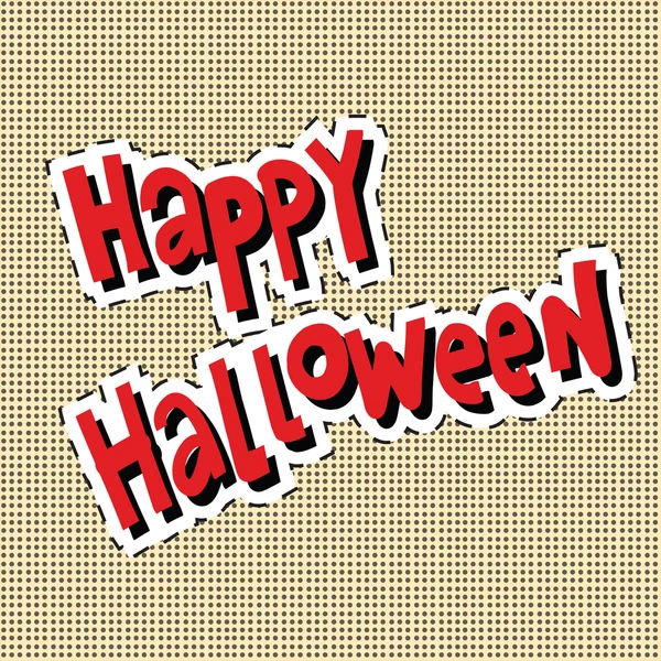 Happy Halloween label sticker — Stock Vector