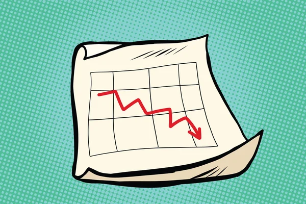 El horario de otoño flecha de ventas de ingresos — Archivo Imágenes Vectoriales