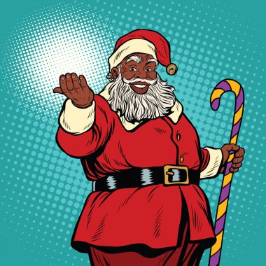 Afrika kökenli Amerikalı siyah Noel Baba