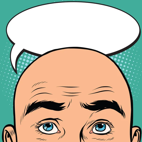 Σκέψεις ανδρών φαλακρό κεφάλι — Διανυσματικό Αρχείο