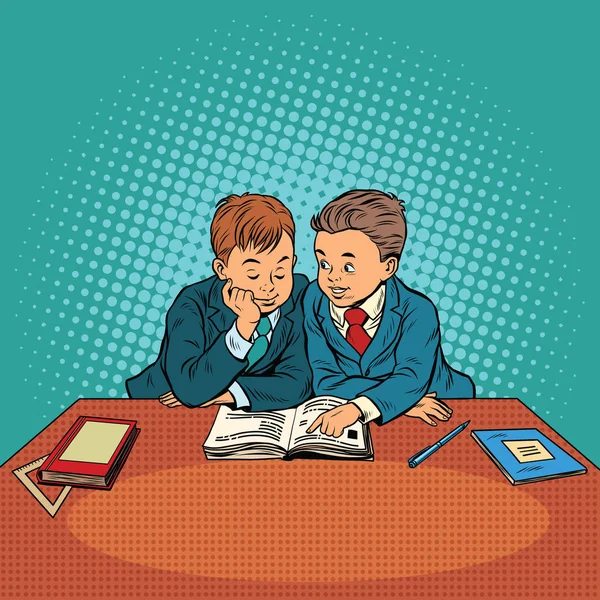 Two friends in school Royalty Free Stock Vectors