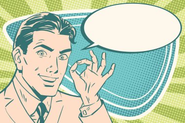 İş adamı iyi jest ile