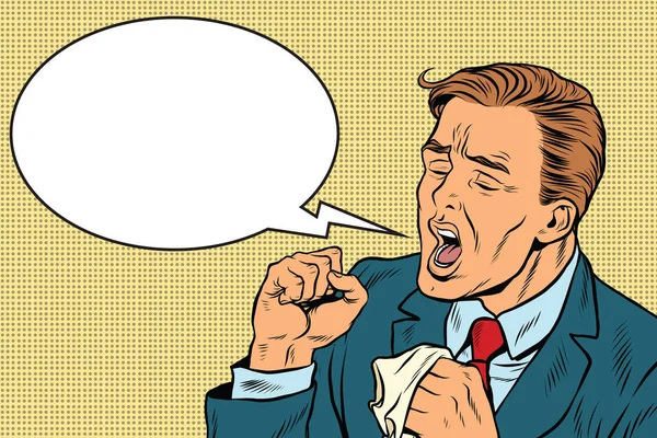 Hasta adam öksürüyor.