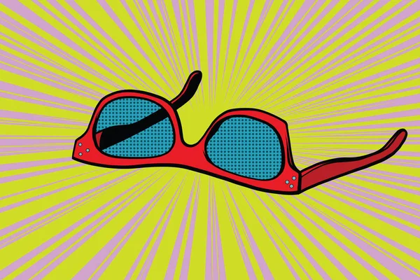 Gafas de sol rojas para mujer — Vector de stock