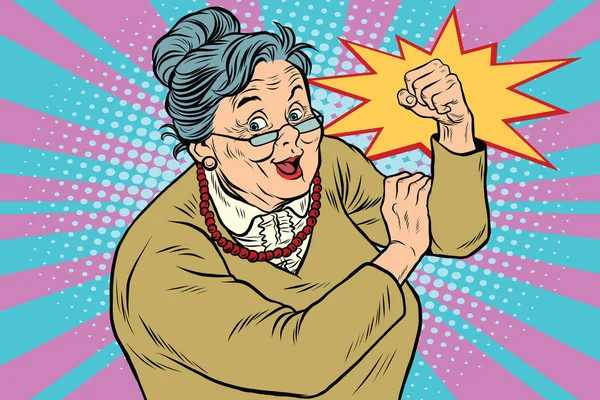 Granny yaşlı kadın yapabiliriz — Stok Vektör