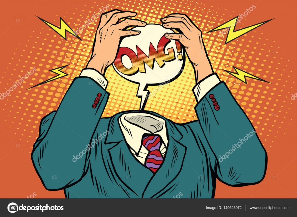 OMG the stress or headache Stock Vector Image by ©studiostoks #140623972