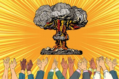 Nuclear war applause from the audience clipart