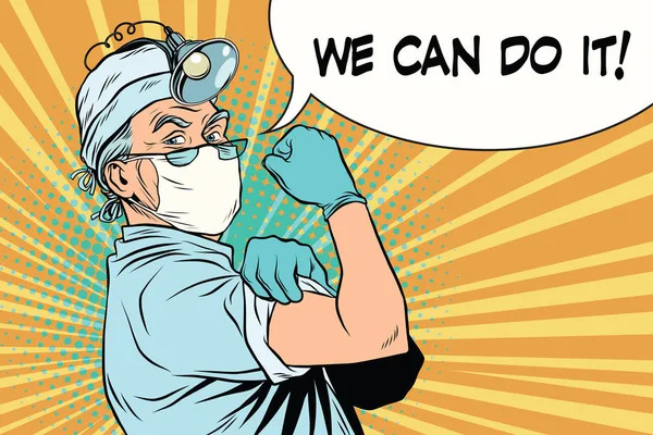 Nous pouvons le faire profession docteur — Image vectorielle