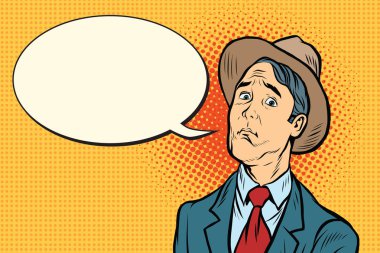 Retro adam büyük üzüntü içinde