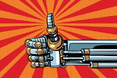 Robot başparmak yukarı hareketi gibi