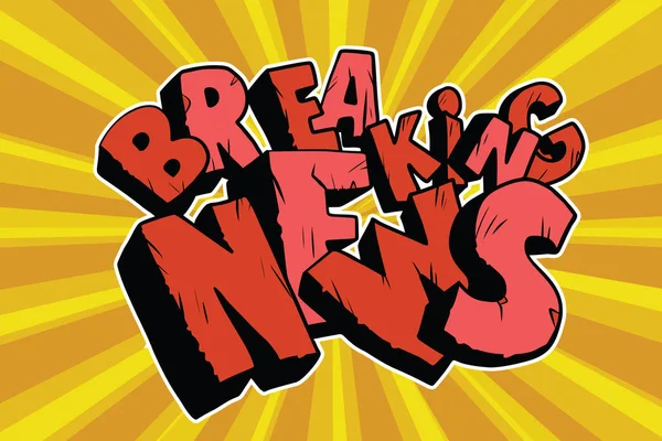 Breaking News inscripción antigua — Vector de stock