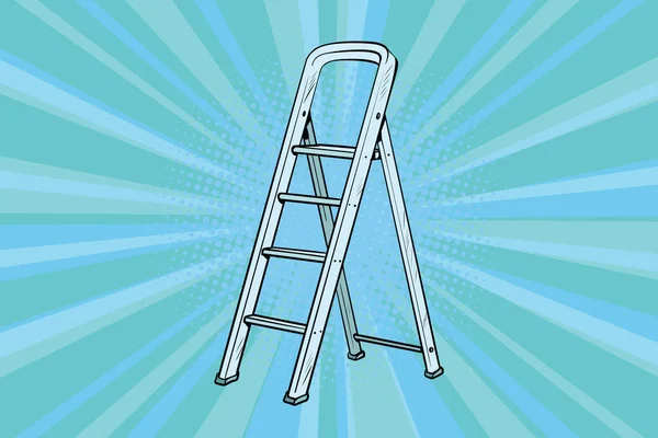 Aluminum ladder for repairs in the house — Stock Vector