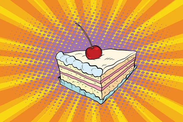 桜と柔らかいケーキ — ストックベクタ