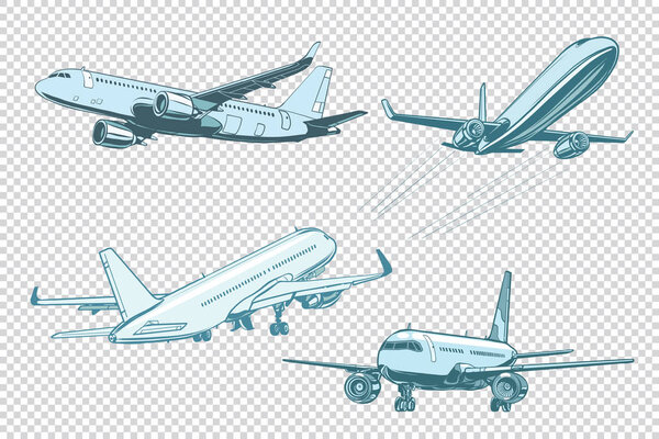 Набор пассажирских самолетов

