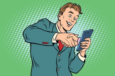 iş karşılıklı smartphone üzerinden