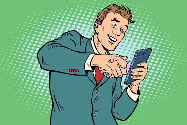 iş karşılıklı smartphone üzerinden