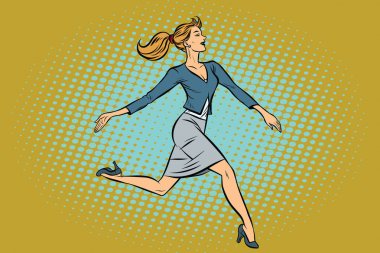 Güzel iş kadını zarif çalışır