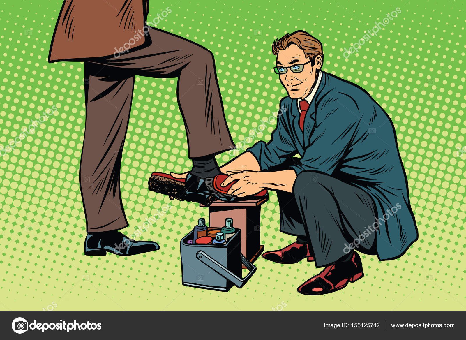 Businessman Shoe Shiner Stock Vector by ©studiostoks 155125742