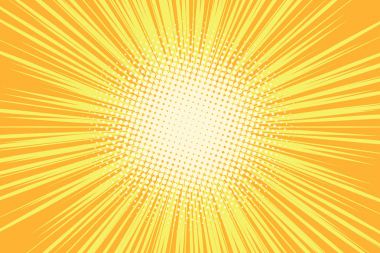 Turuncu ışınları pop art comic arka plan