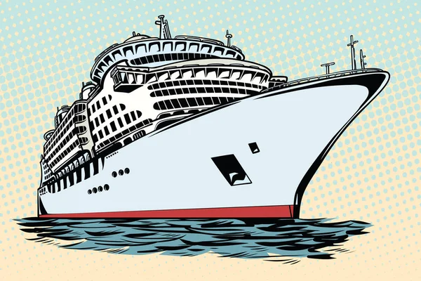 Cruzeiro navio férias mar viagens —  Vetores de Stock