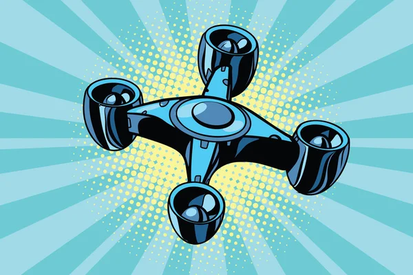 Drone quadcopter futuriste — Image vectorielle