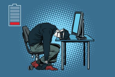 bilgisayar başında ölü hacker iskelet