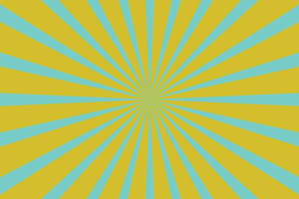 Fondo de arte pop azul amarillo con rayos — Vector de stock