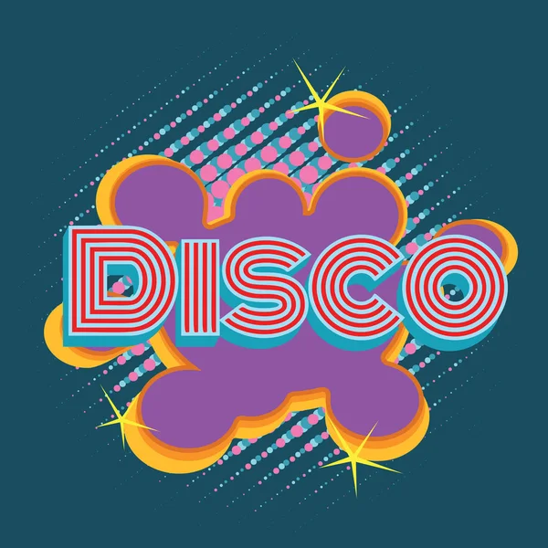 Discoteca pop arte letras — Vector de stock