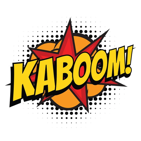 Kaboom parola comica — Vettoriale Stock