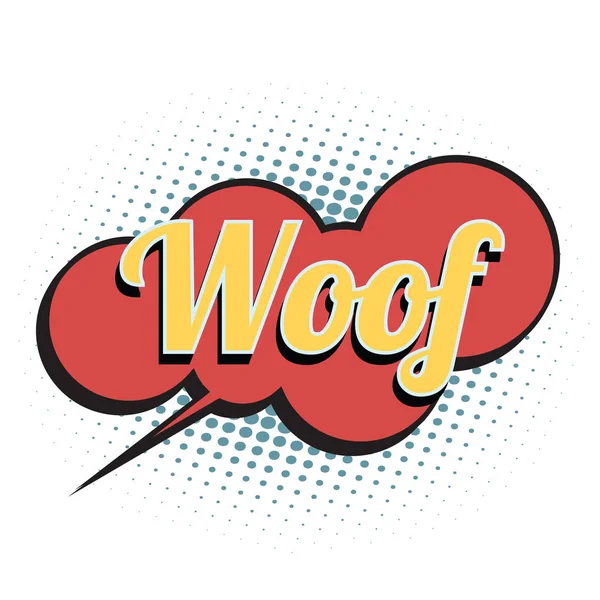 Woof palavra cômica —  Vetores de Stock