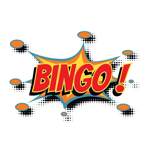 Bingo komische woord — Stockvector