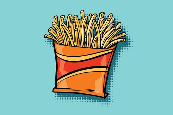 Pommes frites snabbmat — Stock vektor