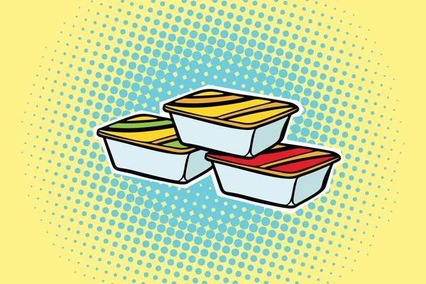 Packing fast food sauce — Stock Vector