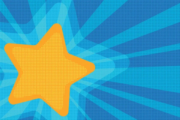 Fond jaune étoile pop art — Image vectorielle