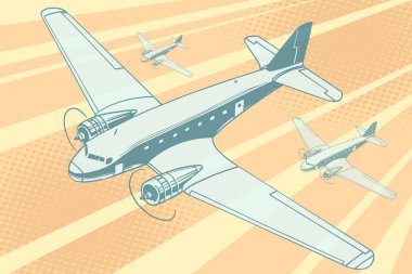 Gökyüzünde uçan uçaklar