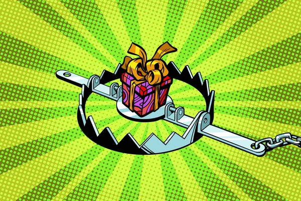 Hediye kutusunda metal bir tuzak