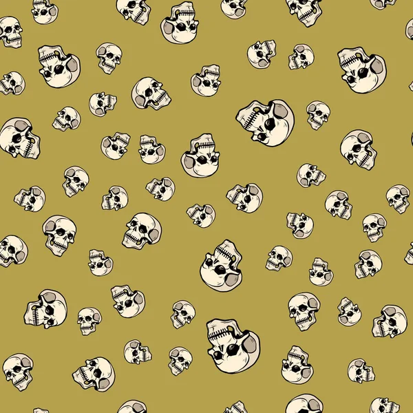 İnsan kafatası Dikişsiz desen arka plan