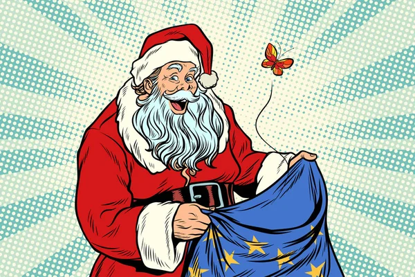 Joyful Santa Claus without gifts — Stock Vector