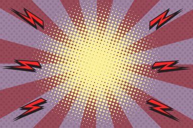 Pop sanat ışınları arka plan yıldırım