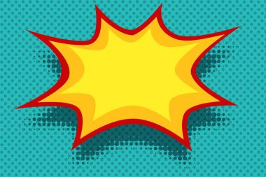 Sarı çizgi roman arka plan patlama kabarcık