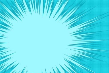 Mavi çizgi film patlama