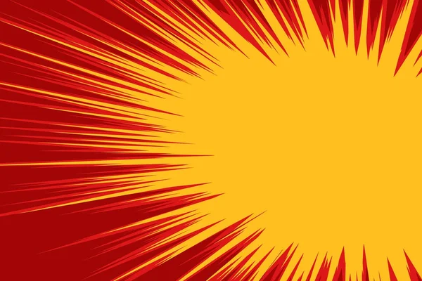 BD explosion jaune rouge — Image vectorielle