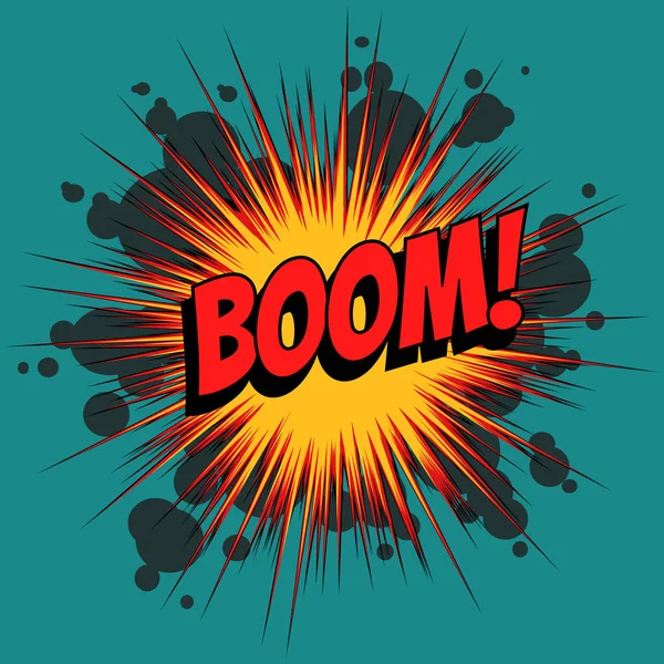 Boom képregény robbanás — Stock Vector