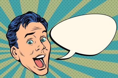 Pop art beyaz adam baş