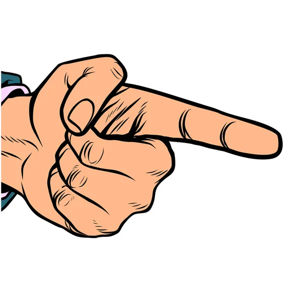 Індексний палець чоловічої руки — стоковий вектор