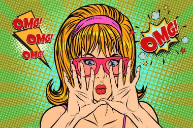 OMG pop art kadın yüzünü sakladı