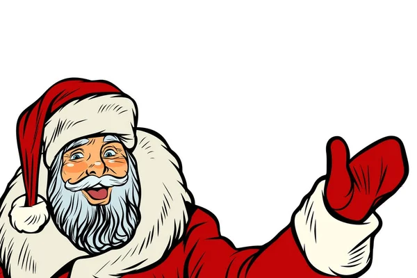 Papai Noel no fundo branco — Vetor de Stock